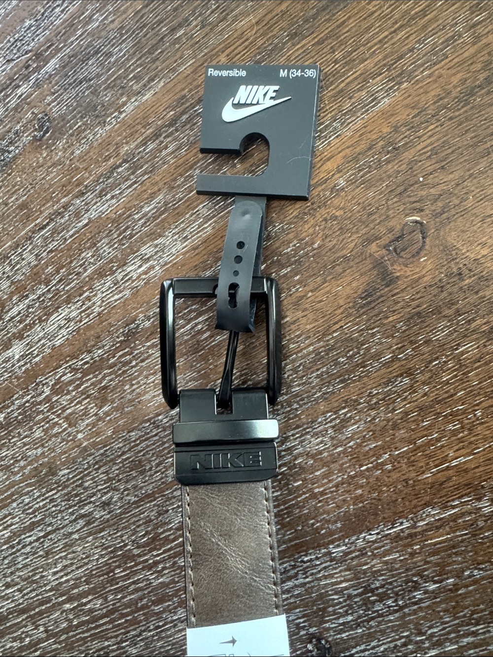 Nike Reversible Leather Golf Belt in brown and black - Picture 6 of 6